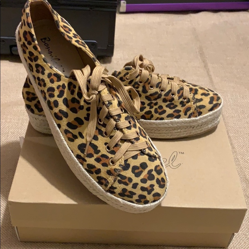 Leopard print Espadrille wedge summer sneakers